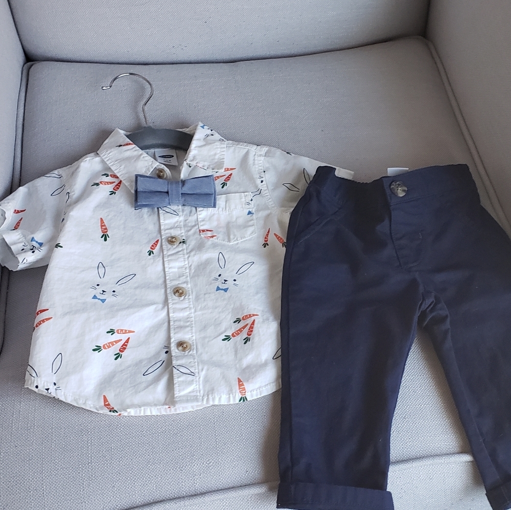 Infant Easter Outfit Dress Shirt and Pant Set